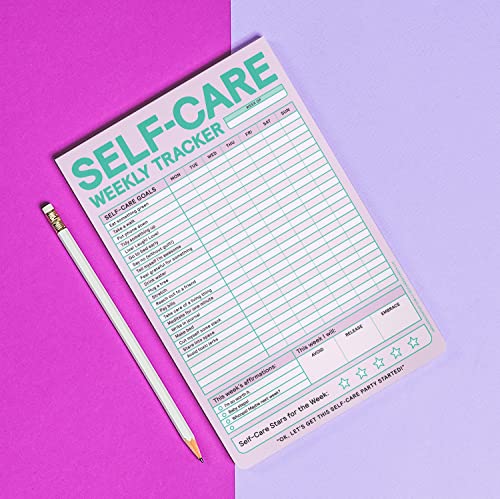 Self-Care Unbothered Lifestyle Weekly Tracker Pad, Step-by-Step Self-Care Checklist Note Pad (Pastel Version), 6 x 9-inches