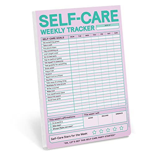 Self-Care Unbothered Lifestyle Weekly Tracker Pad, Step-by-Step Self-Care Checklist Note Pad (Pastel Version), 6 x 9-inches